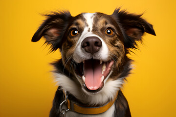Cheerful dogs with beaming smiles, capturing the essence of canine happiness