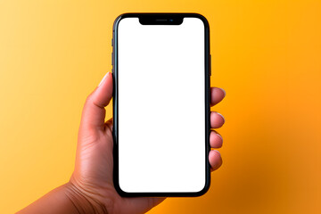 Modern smartphone with sleek design and transparent screen on a tone background