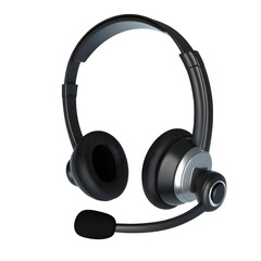 Sleek customer service headset with on-ear design and flexible microphone for clear communication