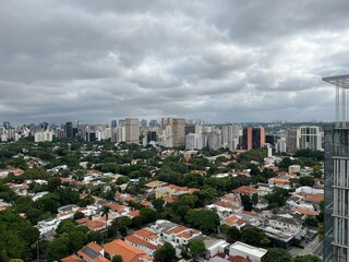 Naklejka premium Clouds over Sao Paulo city