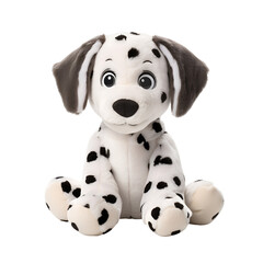 Dalmatian Dog Cute Plush Toys Stuffed Animal, Isolated on Transparent Background, PNG