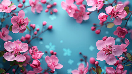 Spring Blossoms, seasonal background, generative ai