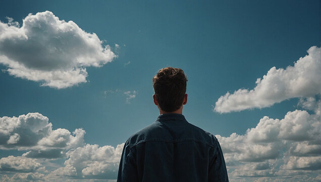 A man watching the sky
