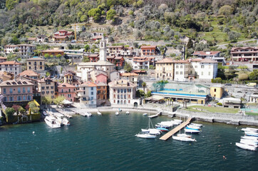 Fototapeta na wymiar View of the harbor and Piazzetta in summer. Portofino, Liguria, Italy
