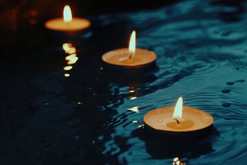 candles in the dark  flame of a candle burning in the dark