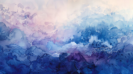 Fototapeta na wymiar Abstract watercolor sea, wave background with liquid textures.