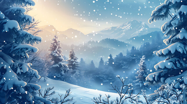 Attractive winter-themed banners showcasing limited-time discounts and offers. Copy Space.