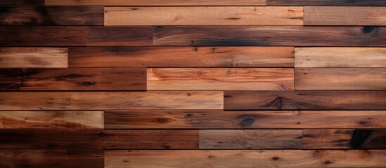 This close-up shot showcases a wall constructed entirely of individual wooden planks, creating a textured and rustic surface. The natural grains and tones of the wood are visible,