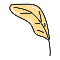 Leaf sketch icon Hand Draw Vector illustration