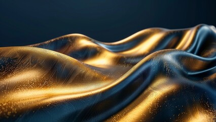 Black and Gold Abstract Background Ai Generative