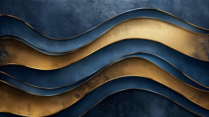 Black and Gold Abstract Background Ai Generative