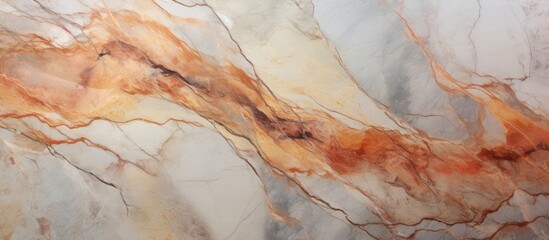 Naklejka premium This close-up showcases the intricate details of a natural breccia marble texture, featuring high resolution granite surface design. The unique pattern is ideal for Italian slab marble backgrounds,