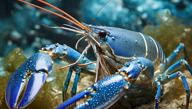 exotica langosta color azul intenso