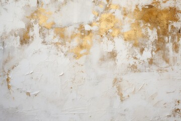 gold  gold  White and golden messy wall stucco texture background. Decorative wall paint.