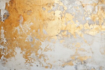 gold  gold  White and golden messy wall stucco texture background. Decorative wall paint.