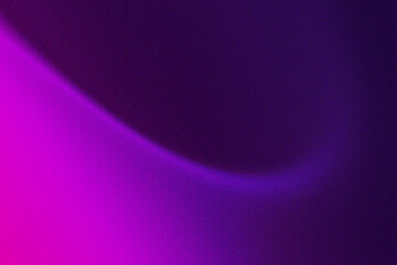 Grainy pink purple gradient background, abstract wave on purple backdrop. Design for banner, poster, wallpaper.