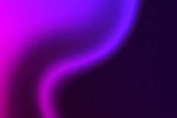 Grainy pink purple gradient background, abstract wave on dark backdrop. Design for banner, poster, wallpaper.