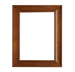 Wooden frame on transparent background