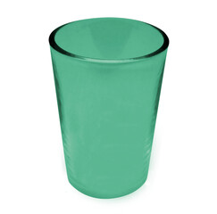 Green cup on transparent background