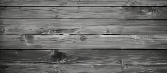 A black and white image showcasing the natural patterns and textures of horizontal wood planks.