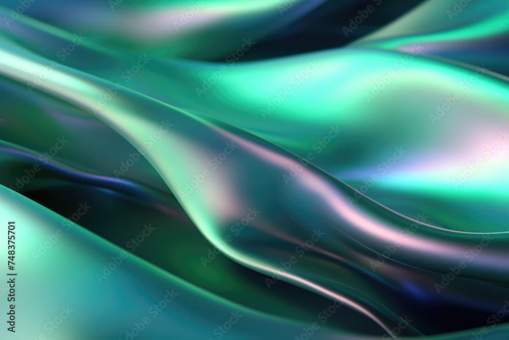 Poster light black holographic mesh wavy texture background abstract green gradation