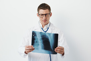 Medicine man medical professional health clinic man hospital diagnosis radiologist doctor physician...