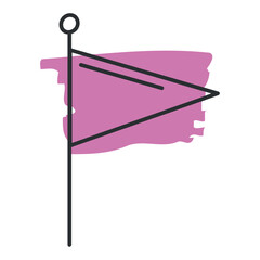 Flag sketch icon Hand Draw Vector illustration