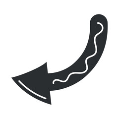 Arrow sketch icon Hand Draw Vector illustration