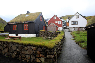 Houses in the village of Elduvik, Faroe islands