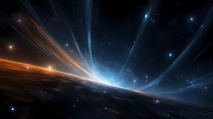 Obraz premium Abstract festive and new year background with stunning soft bokeh lights and shiny elements