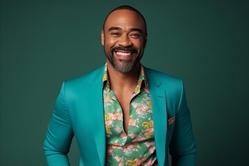 Portrait of a handsome african american man smiling at camera