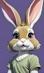 rabbit cartoon Generative IA