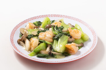 海老とチンゲンサイの中華炒め