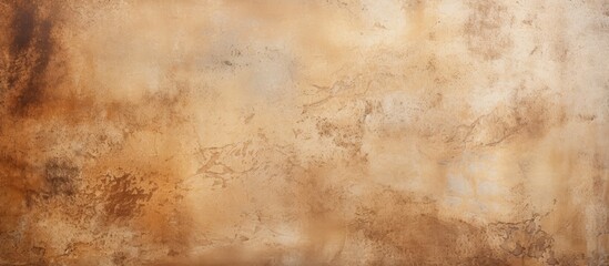 A light brown cement wall with white accents stands in front of a textured brown background. The wall adds depth and contrast to the earthy tones of the setting.