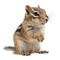 chipmunk standing isolated on transparent background, element remove background, element for design