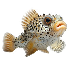 puffer fish isolated on transparent background, element remove background, element for design
