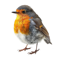 Robin isolated on transparent background, element remove background, element for design