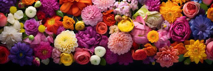 Celebrating Diversity in Blooms: A Vision of Eclectic Floral Warmness and Fragrance - obrazy, fototapety, plakaty