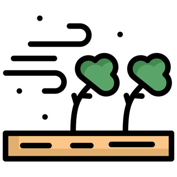 windy trees blowing in the wind clip art preview