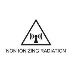 non radiation icon , caution icon