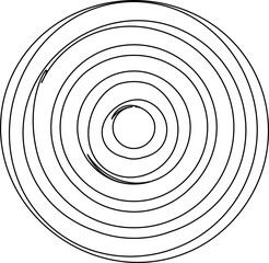 Circle line shape. Geometric element design