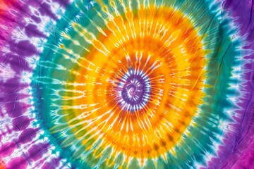 A vibrant psychedelic tie-dye background featuring swirling colors and bold, abstract patterns

