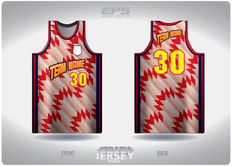 EPS jersey sports shirt vector.Red and blue leaves pattern design, illustration, textile background for basketball shirt sports t-shirt, basketball jersey shirt.eps