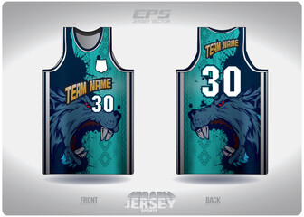 EPS jersey sports shirt vector.Stained wolf pattern design, illustration, textile background for basketball shirt sports t-shirt, basketball jersey shirt.eps © Sittichai