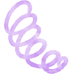 Watercolour Squiggly Abstract Line Decor