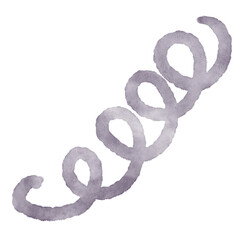 Watercolour Squiggly Abstract Line Decor