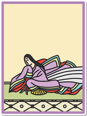 シンプルステッカー百人一首　伊勢大輔