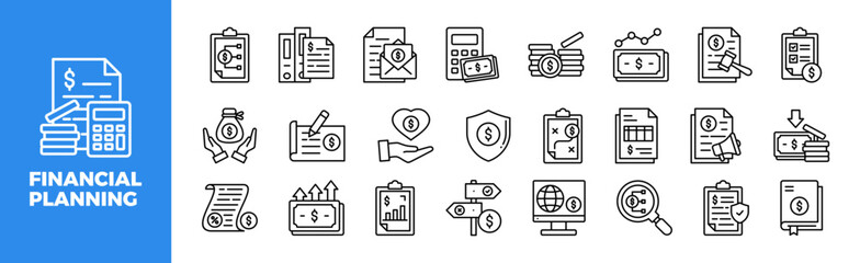 Financial Planning  Icon Set