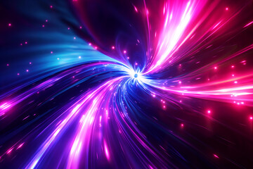 Obraz premium Vibrant abstract light swirl representing speed, energy, technology, and futuristic concepts.