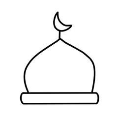 mosque line vector